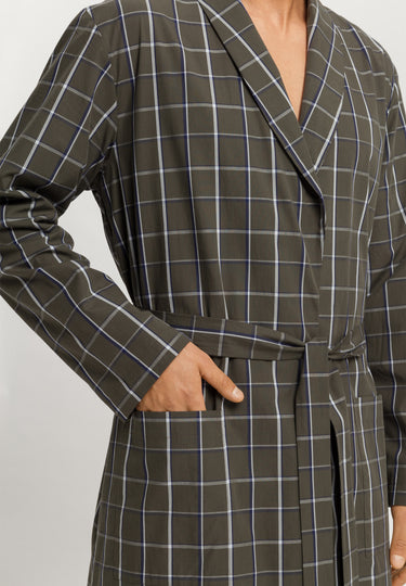 Night And Day Cotton Shawl Collar Robe | Urban Check 75116-3041
